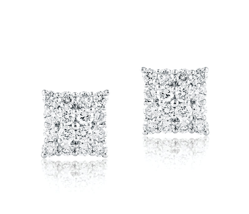 Classic Cluster Diamond Earrings