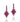 Imperial Ruby Baguette Drop Earrings