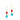 Azure Coral Elegance Drop Earrings